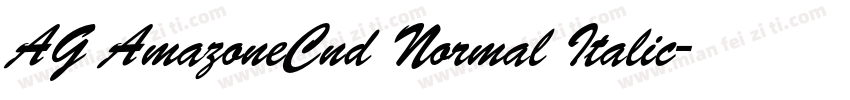 AG AmazoneCnd Normal Italic字体转换